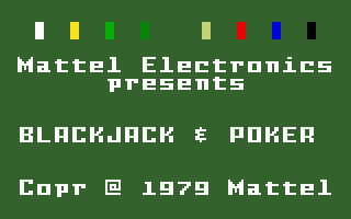 Las Vegas Poker & Blackjack screenshot 2 for Intellivision
